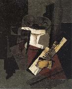 The still life having newspaper Juan Gris